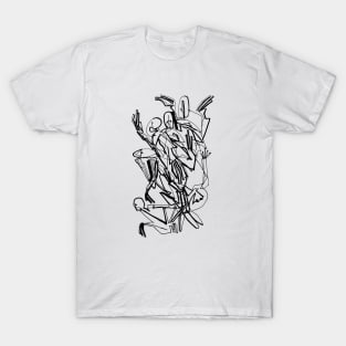 Abstract Bodies Drawing Improvisation #10 T-Shirt